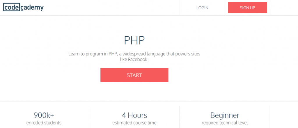 PHP course by Codecademy