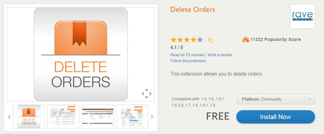 Advanced Order Management, Invoicing, Shipping, Custom Order Statuses with Delete OrdersDelete Orders Magento Extension 