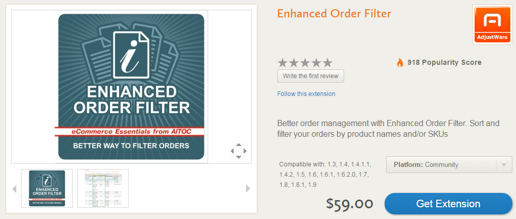 Advanced Order Management, Invoicing, Shipping, Custom Order Statuses with Enhanced Order Filter Magento Extension