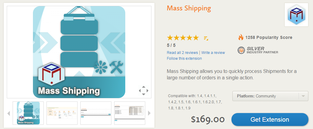 Advanced Order Management, Invoicing, Shipping, Custom Order Statuses with Mass Shipping Magento Extension