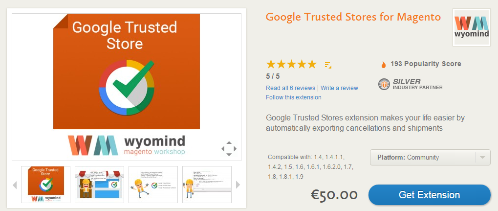 Google Trusted Stores Magento Integration