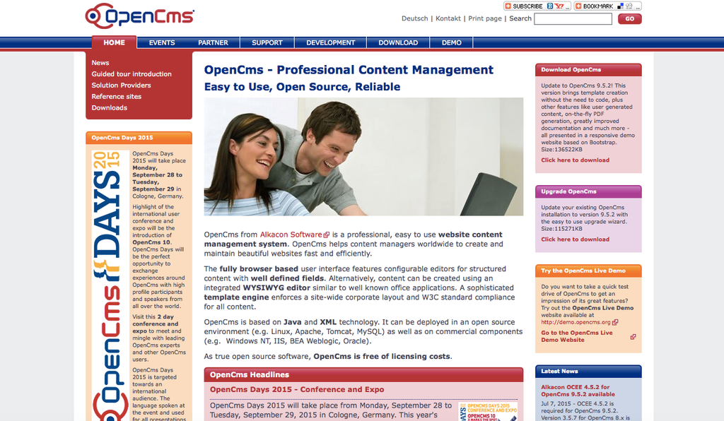 Java-based content management systems: OpenCMS