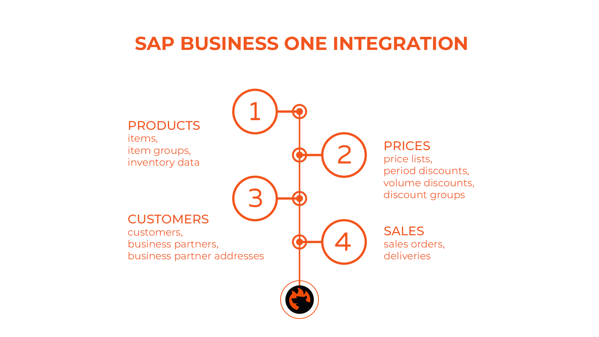 SAP business one Magento 2 integration entities