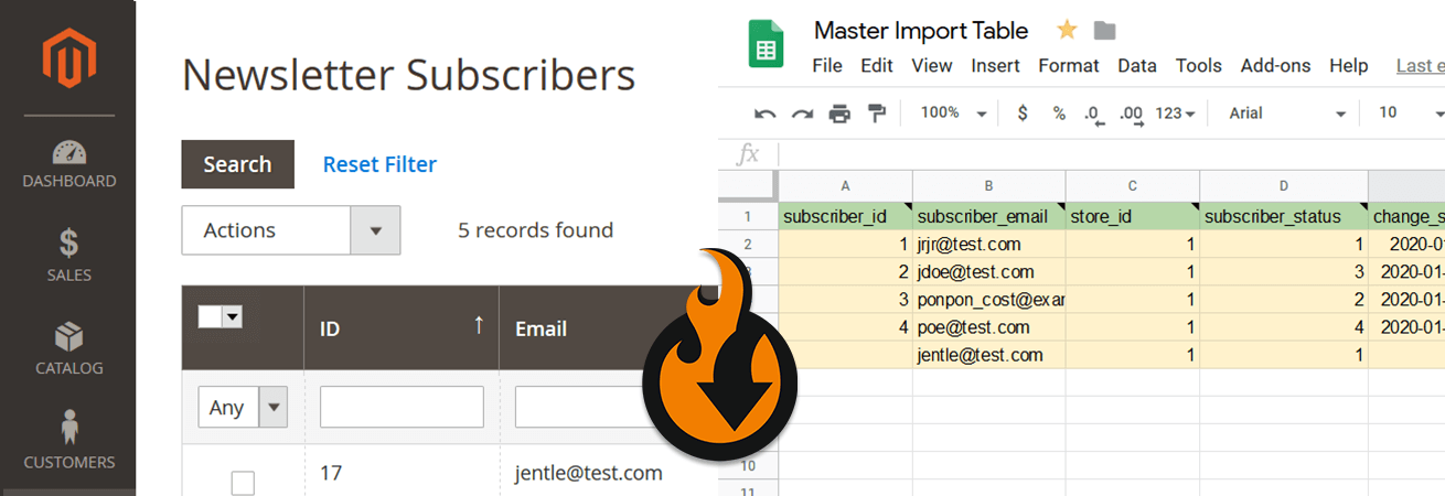 Magento 2 newsletter subscribers import and export