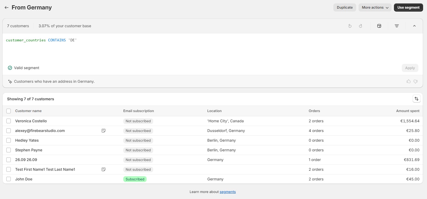 Magento vs Shopify: customer segmentation in Shopify