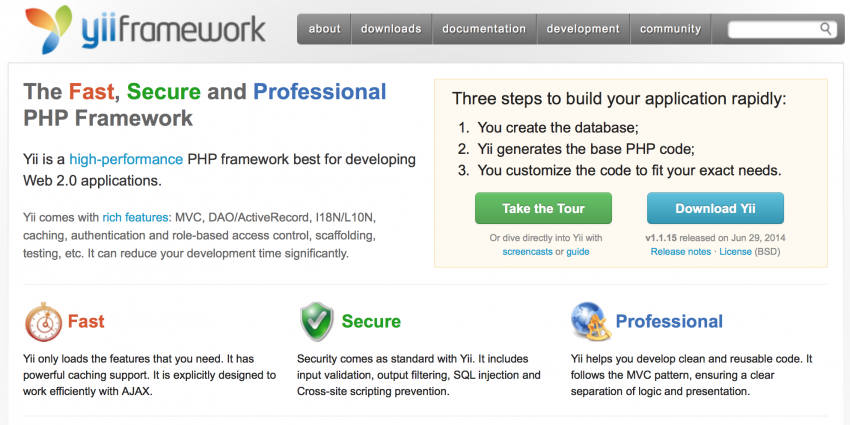 Yii-Framework-best-php-frameworks