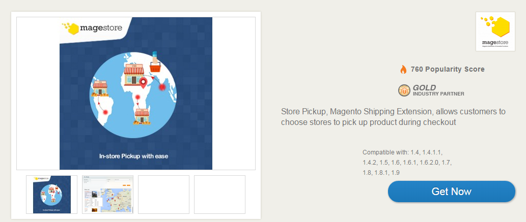 In-store pickup (Click and Collect) modules for Magento