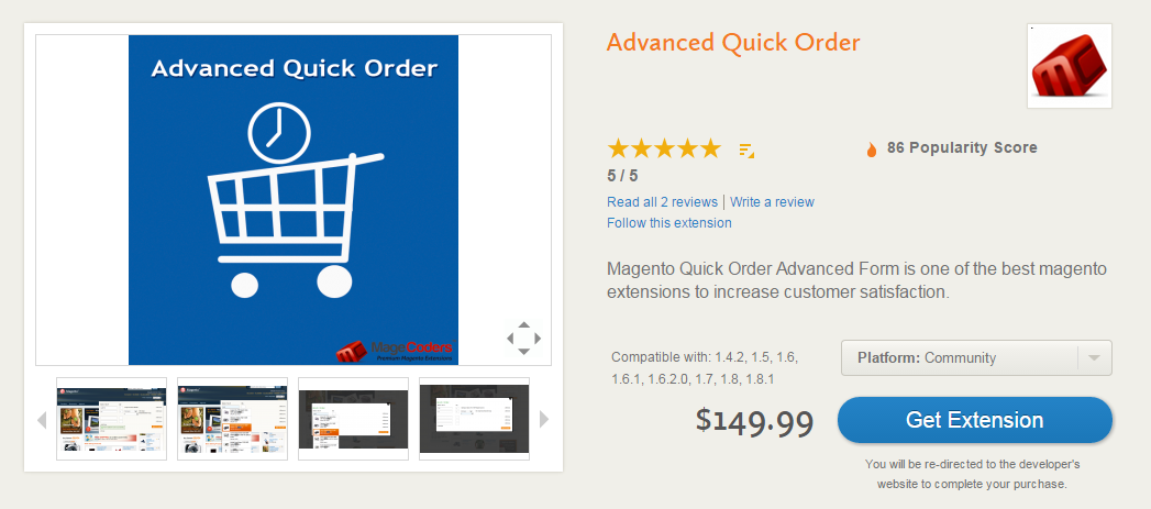 Fast Order Magento Extensions