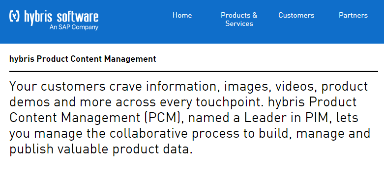 PIM software for e-commerce