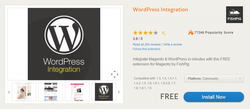 Magento WordPress Integration