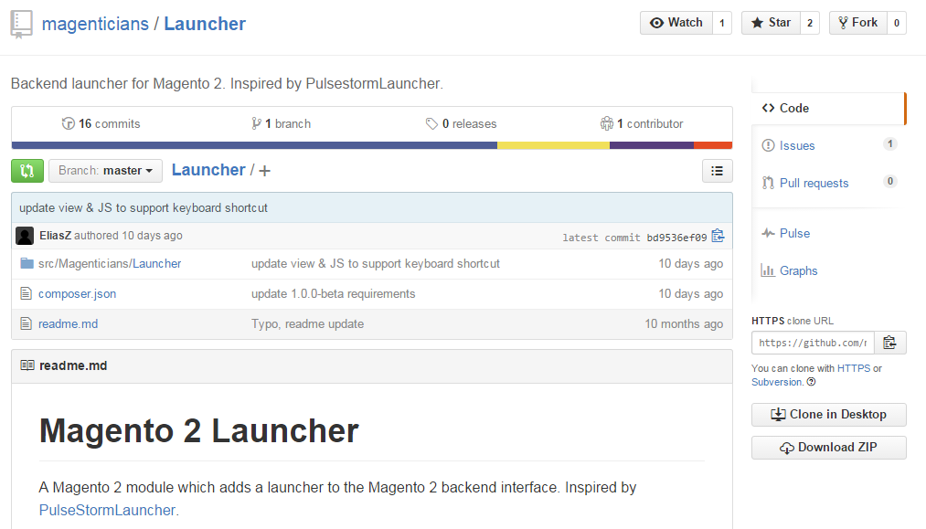 Launcher Magento 2 module