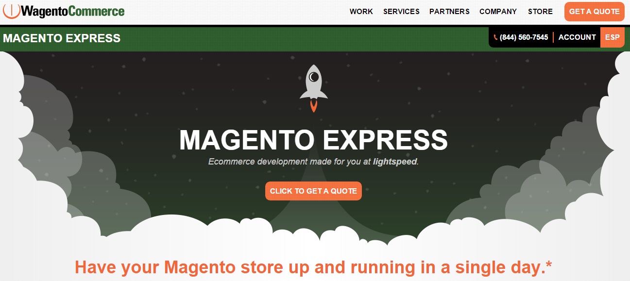 Magento development companies: Magento Express by Wagento Commerce