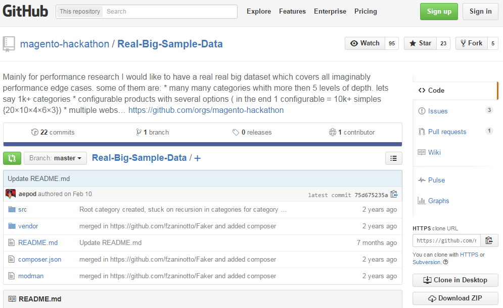 Real Big Sample Data Magento module