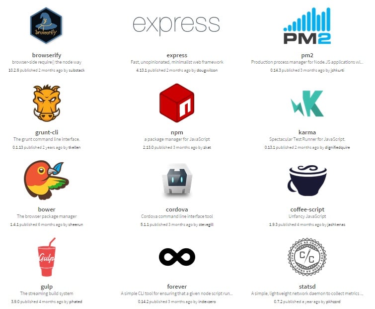 the most popular npm packages