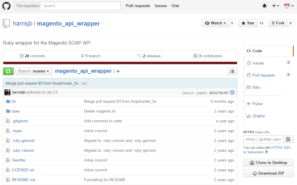 SOAP API wrapper for Magento