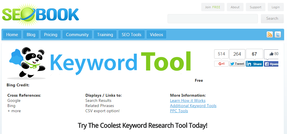 Keyword Research Tools: SEO Book