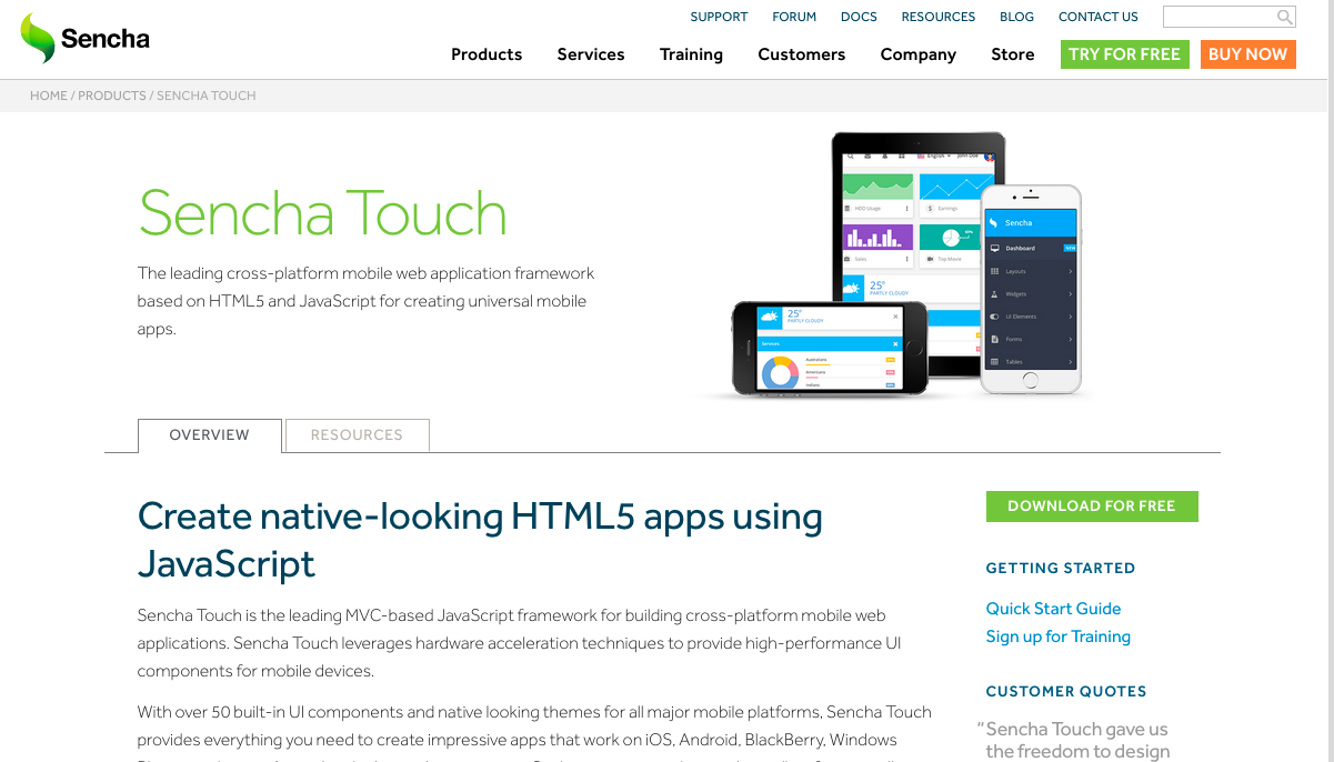 Tools for Hybrid Application Development: Sencha Touch