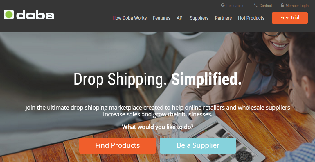 Doba drop shipping service