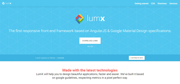 AngularJS tools: LUMX