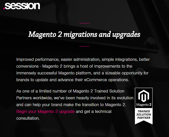 Magento 2 Trained Solution Partners: Session Digital