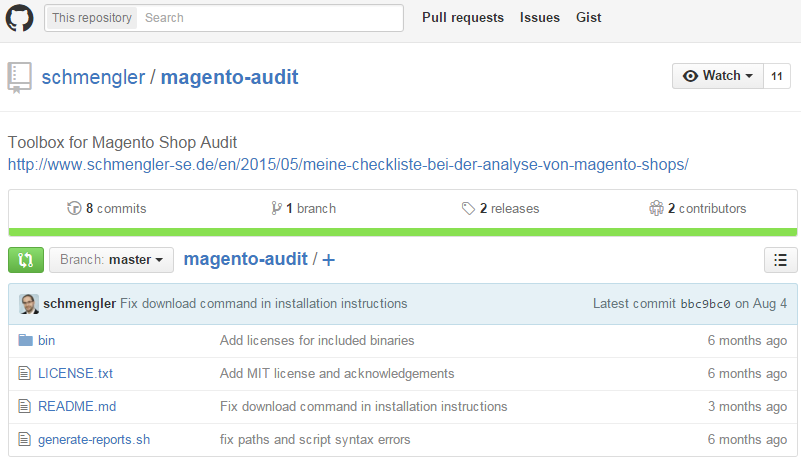 Magento website audit: Toolbox for Magento Shop Audit