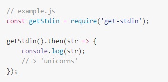Node.js command line tools: get-stdin