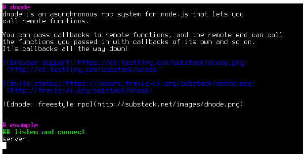 Node.js command line apps: modhelp