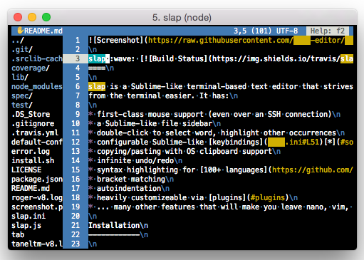 Node.js command line apps: slap