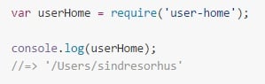 Node.js command line tools: user-home