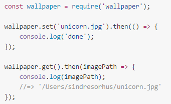 Node.js command line apps: wallpaper