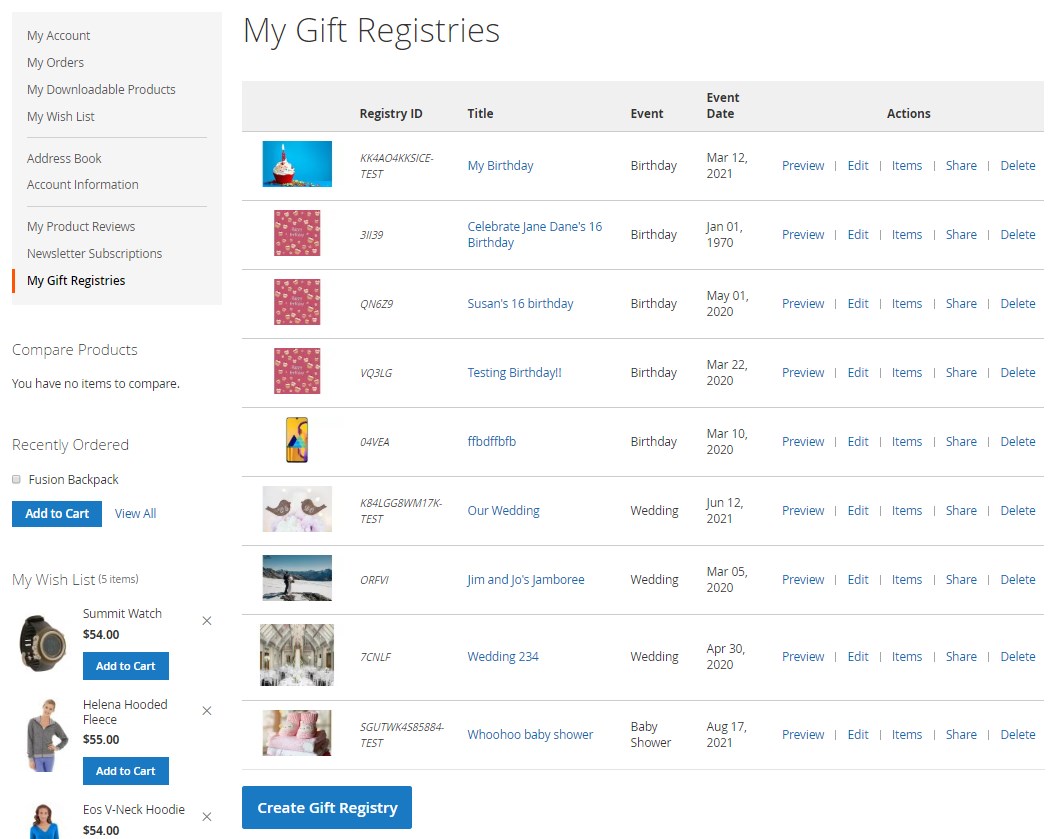 Mirasvit Gift Registry Magento 2 Extension Review; Mirasvit Gift Registry Magento Module Overview