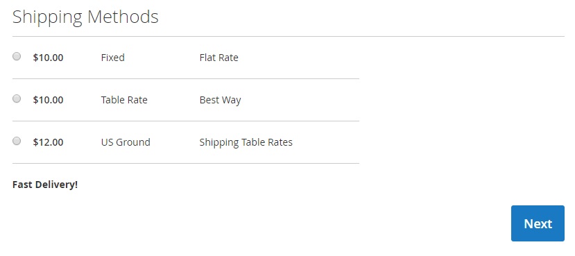 Magento 2 shipping table rates Extension