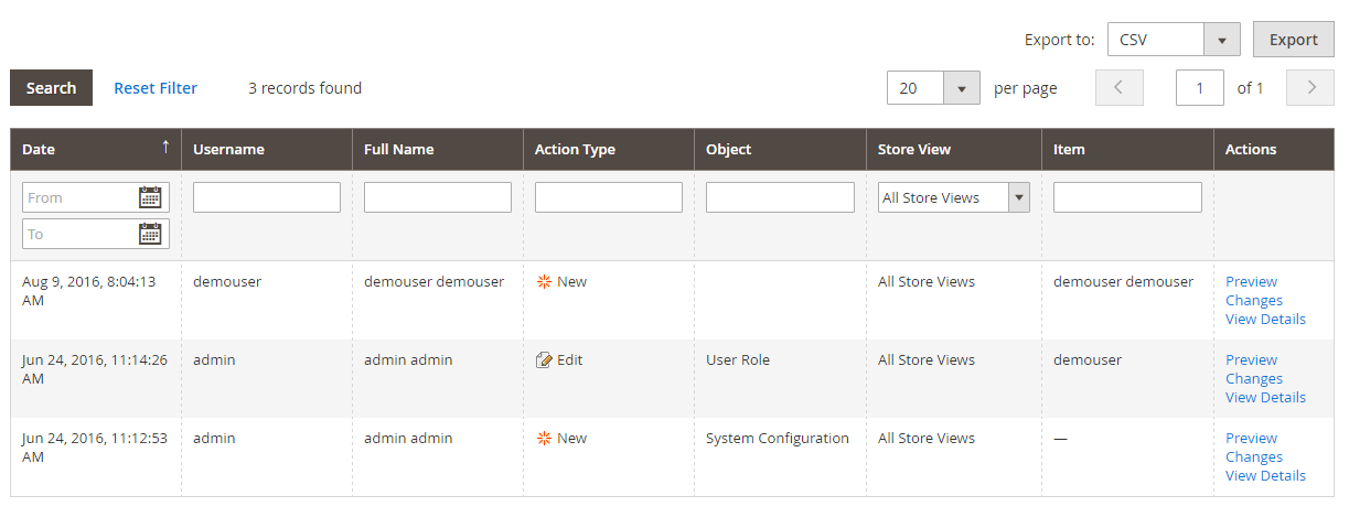 Amasty Admin Actions Log Magento 2 Extension Review; Amasty Admin Actions Log Magento Module Overview