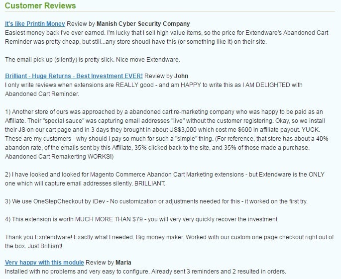 Extendware Abandoned Cart Email Magento Module Overview