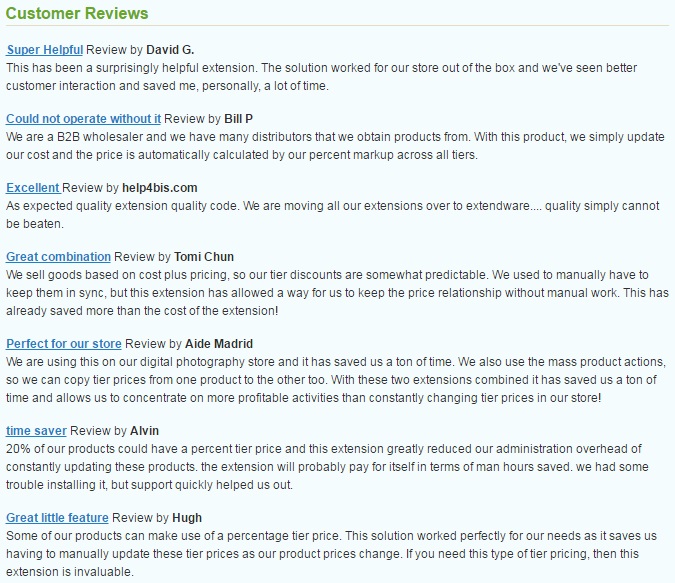 Extendware Tier Customer Group Price Percentages Magento Extension Review