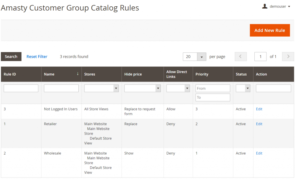 Amasty Customer Group Catalog for Magento 2 and 1 FireBear