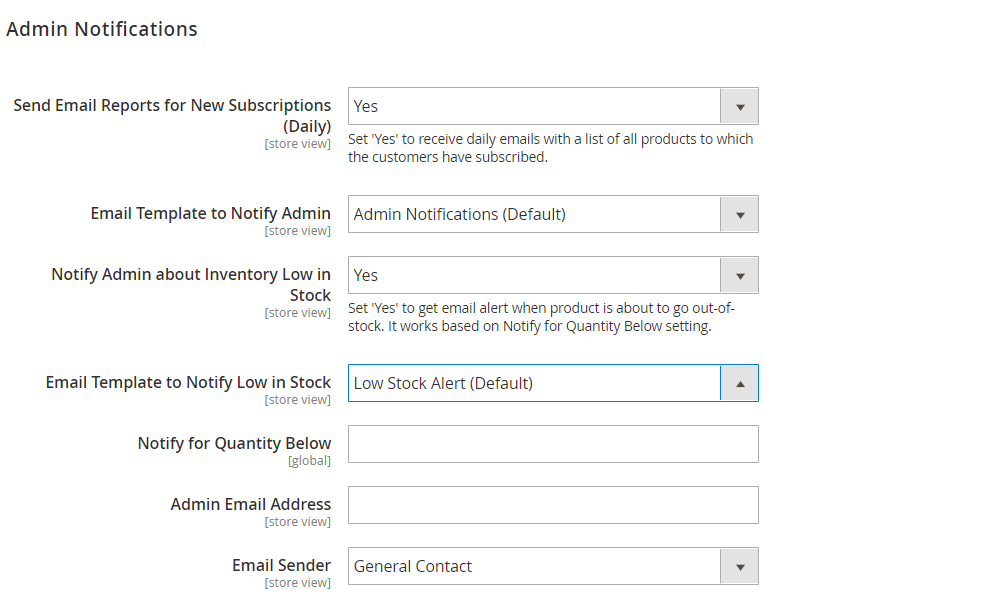 Out Of Stock Notifications For Magento 2