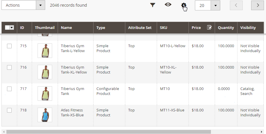 Magento 2 enhanced product grid with editor