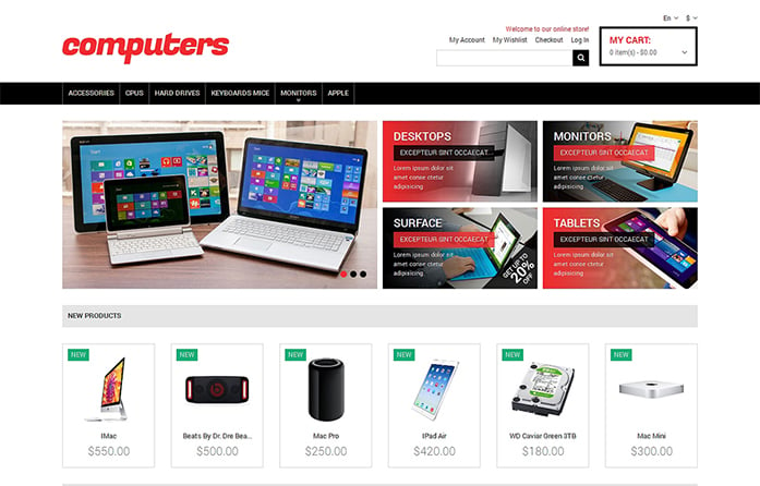 Computer Store Responsive Magento Theme