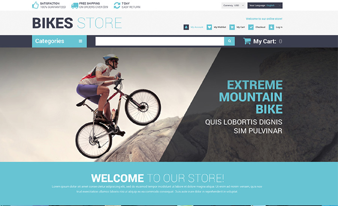 Cycling Store Magento Theme