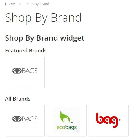 AheadWorks Shop By Brand Magento 2 Module; Magento 2 Extension