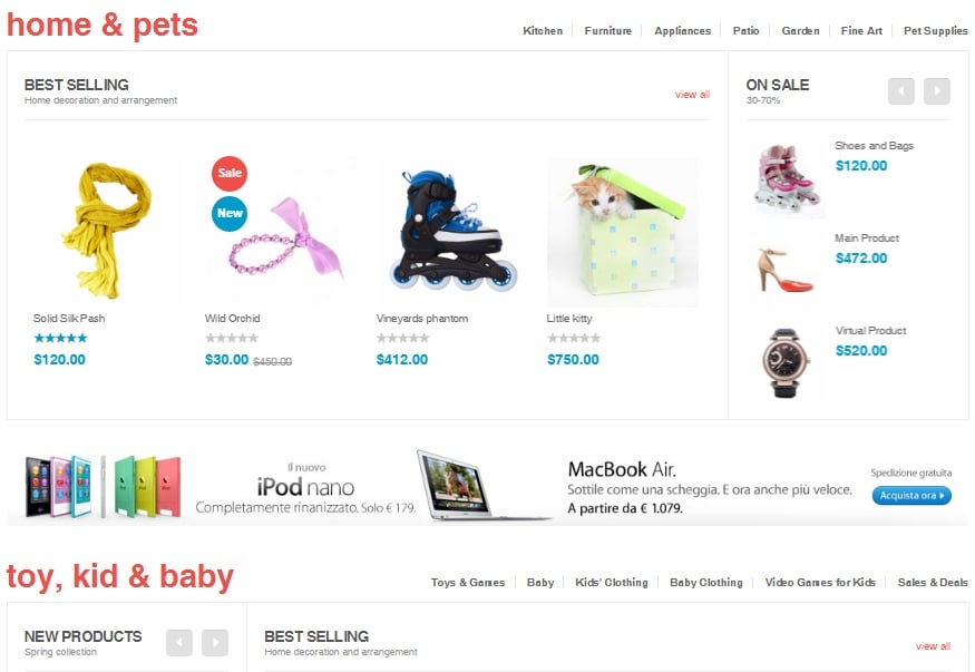 UB Megamall Magento 2 Theme template