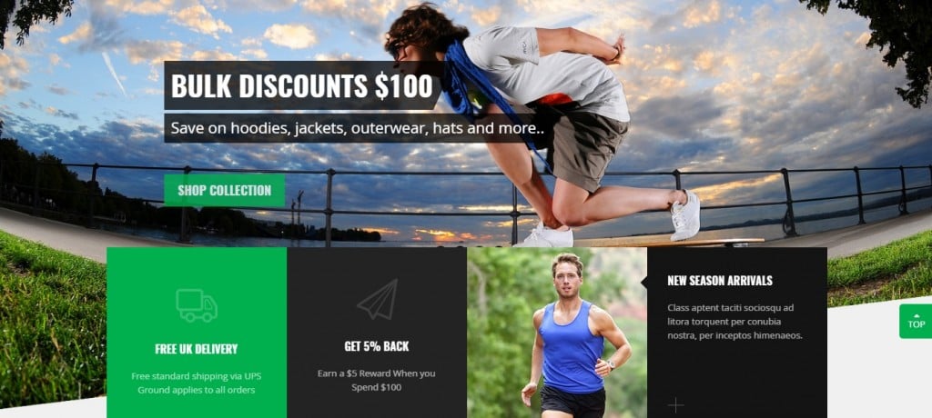 UB Sportsgear Magento 2 Theme Template