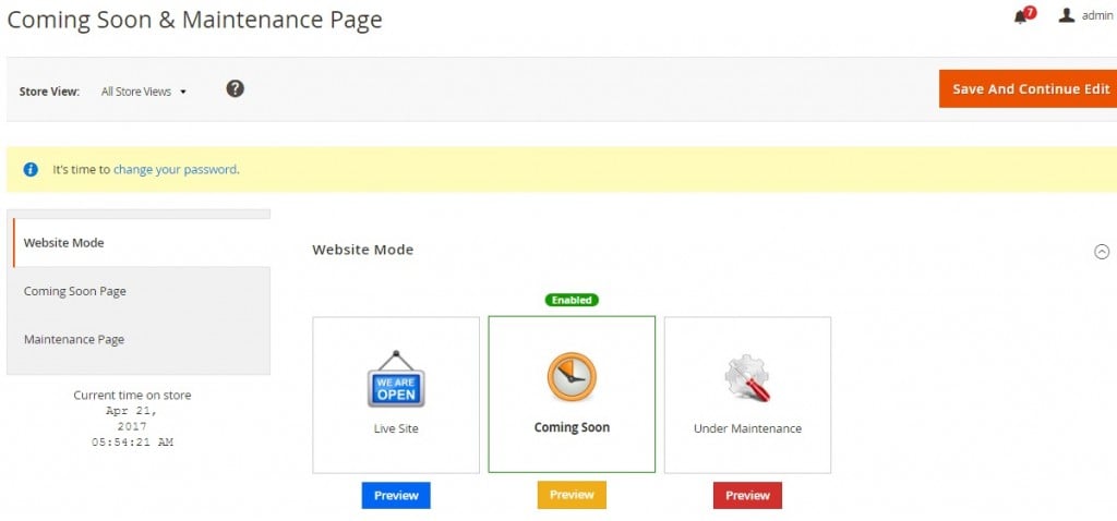 Coming Soon & Maintenance Page Magento 2 Extension Module