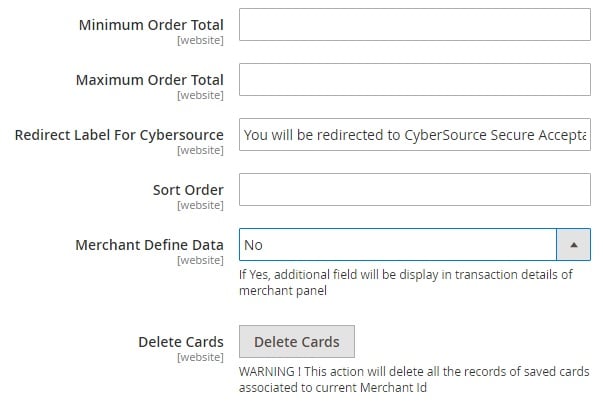 CyberSource Secure Acceptance Magento 2 payment gateway Extension