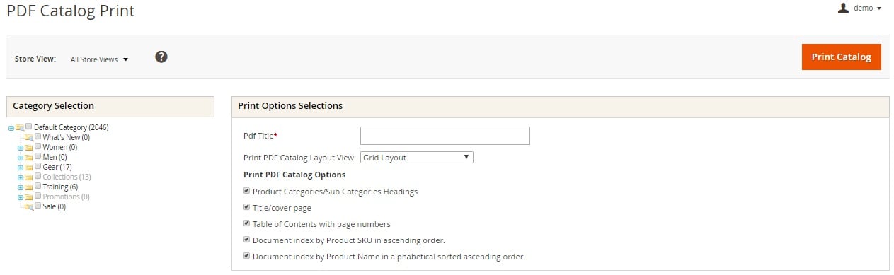 Magento 2 PDF Catalog Generator