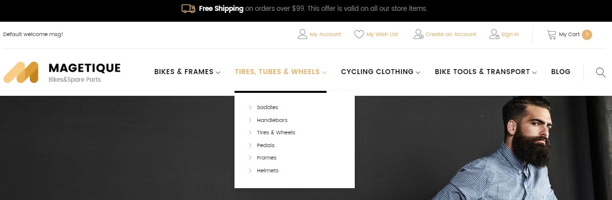 Bikes store Magento 2 Theme