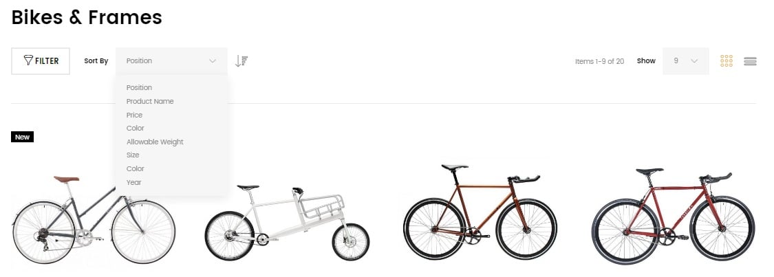 Bikes store Magento 2 Theme