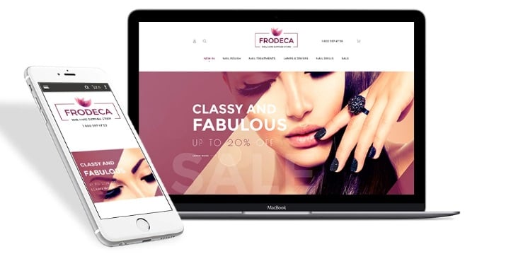 Frodeca Magento 2 manicure and nail supplies template