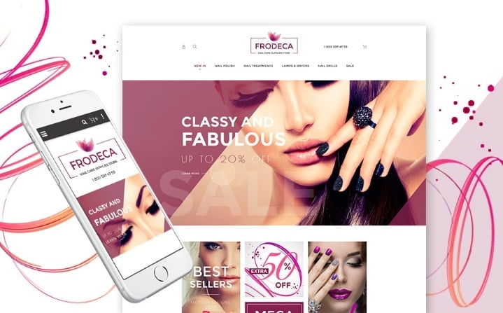 Frodeca Magento 2 manicure and nail supplies template